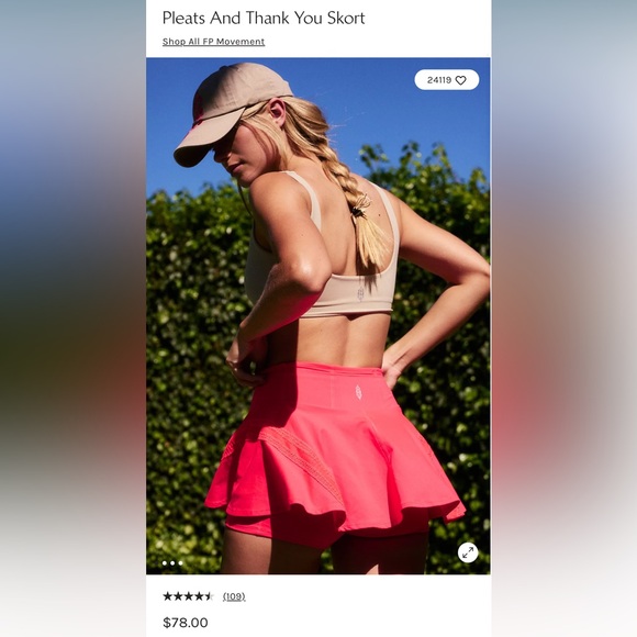 FP Movement Pleats and Thank You Skort - Size Large - Picture 5 of 5